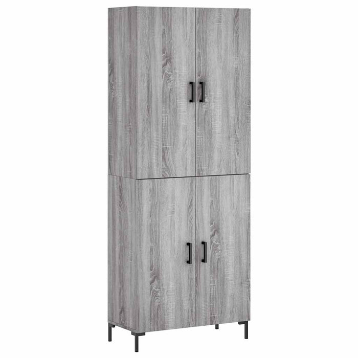 Dulap înalt, gri sonoma, 69,5x34x180 cm, lemn compozit WALTI