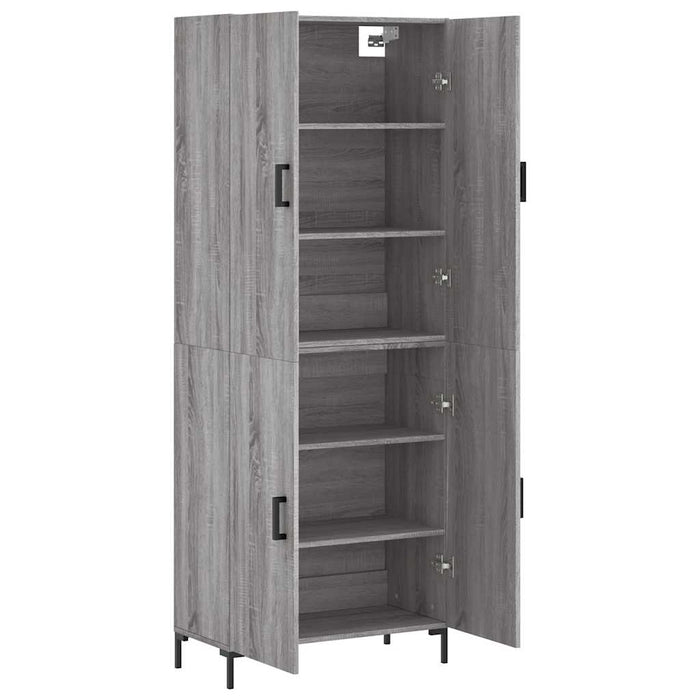 Dulap înalt, gri sonoma, 69,5x34x180 cm, lemn compozit WALTI