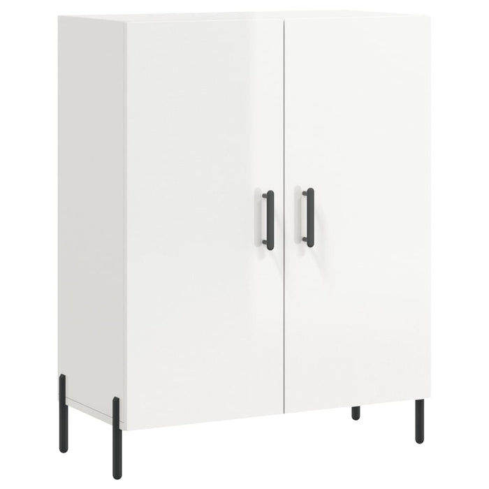 Dulap înalt, alb extralucios, 69,5x34x180 cm, lemn compozit WALTI