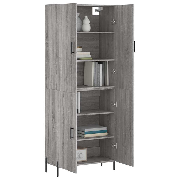Dulap înalt, gri sonoma, 69,5x34x180 cm, lemn compozit WALTI