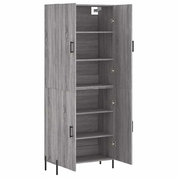 Dulap înalt, gri sonoma, 69,5x34x180 cm, lemn compozit WALTI