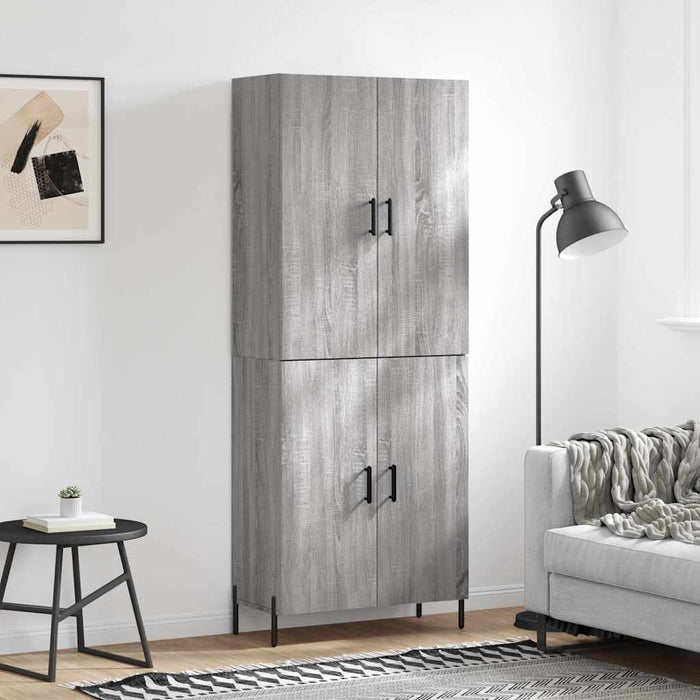 Dulap înalt, gri sonoma, 69,5x34x180 cm, lemn compozit WALTI