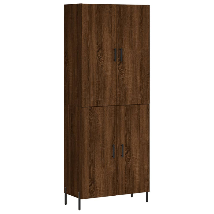 Dulap înalt, stejar maro, 69,5x34x180 cm, lemn compozit WALTI