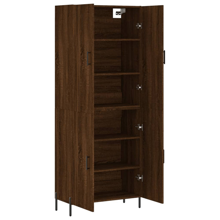 Dulap înalt, stejar maro, 69,5x34x180 cm, lemn compozit WALTI
