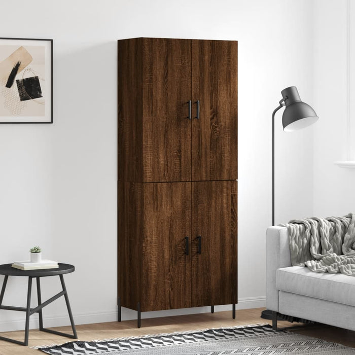 Dulap înalt, stejar maro, 69,5x34x180 cm, lemn compozit WALTI