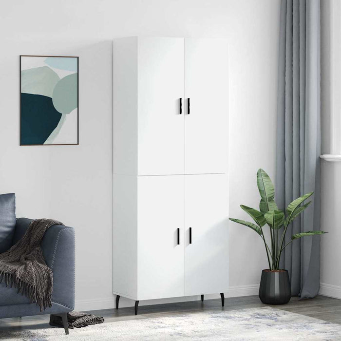 Dulap înalt, alb, 69,5x34x180 cm, lemn compozit - WALTI WALTI