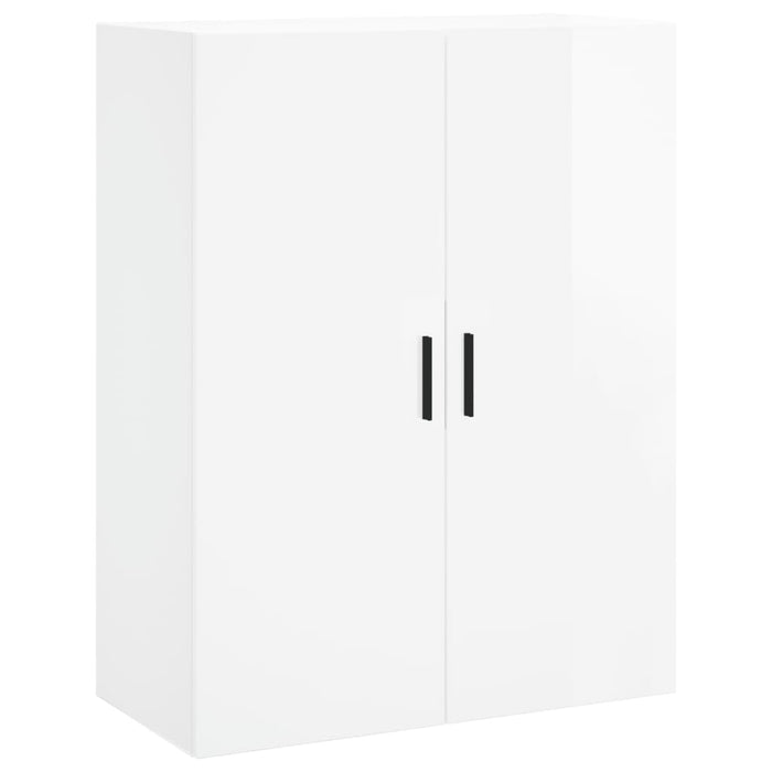 Dulap înalt, alb extralucios, 69,5x34x180 cm, lemn compozit WALTI