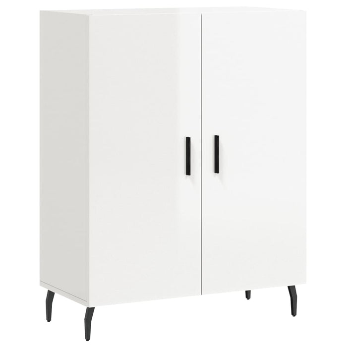 Dulap înalt, alb extralucios, 69,5x34x180 cm, lemn compozit WALTI