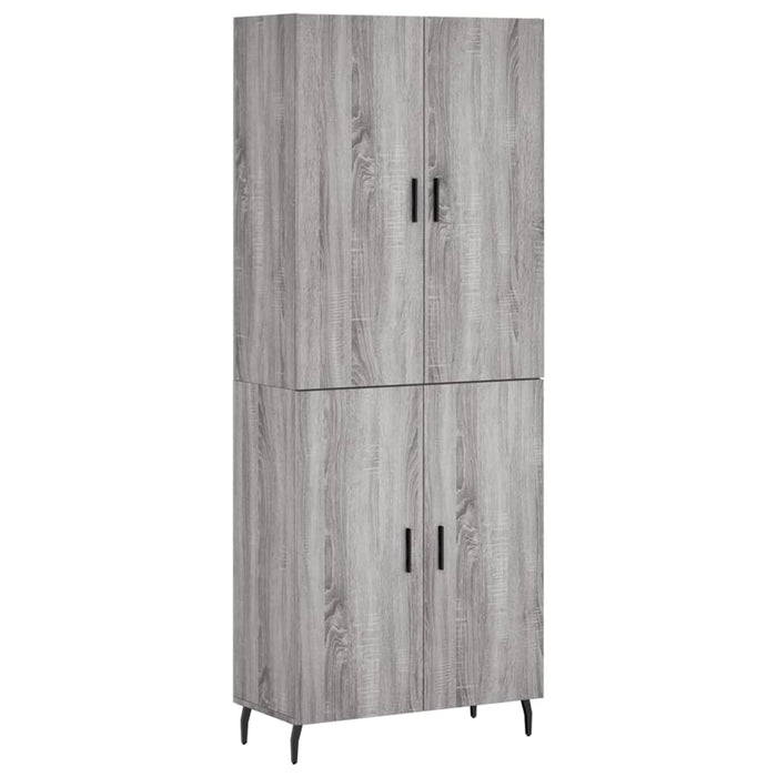 Dulap înalt, gri sonoma, 69,5x34x180 cm, lemn compozit - WALTI WALTI