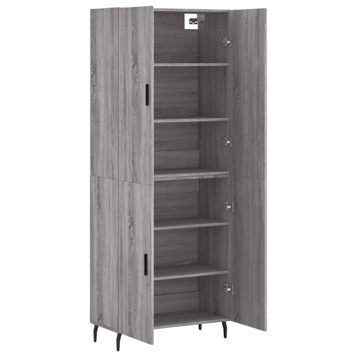 Dulap înalt, gri sonoma, 69,5x34x180 cm, lemn compozit - WALTI WALTI
