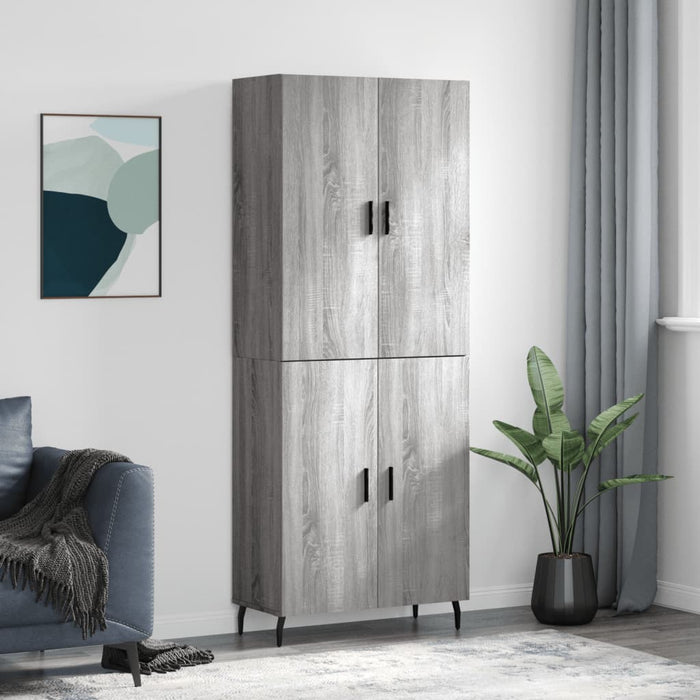 Dulap înalt, gri sonoma, 69,5x34x180 cm, lemn compozit - WALTI WALTI