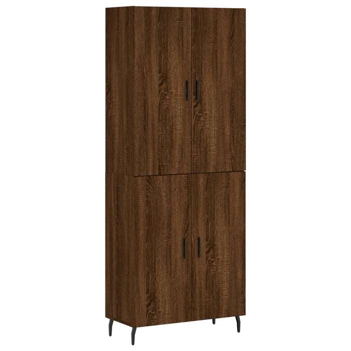 Dulap înalt, stejar maro, 69,5x34x180 cm, lemn compozit WALTI