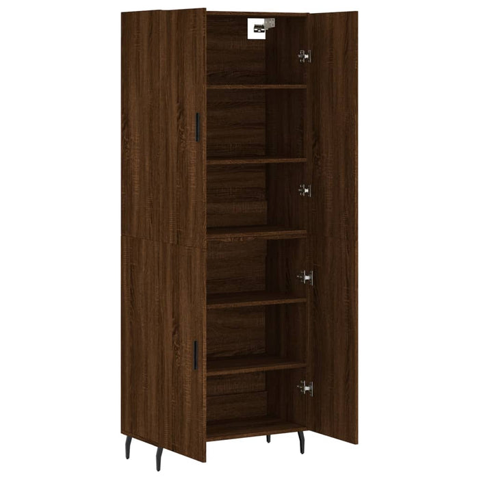 Dulap înalt, stejar maro, 69,5x34x180 cm, lemn compozit WALTI