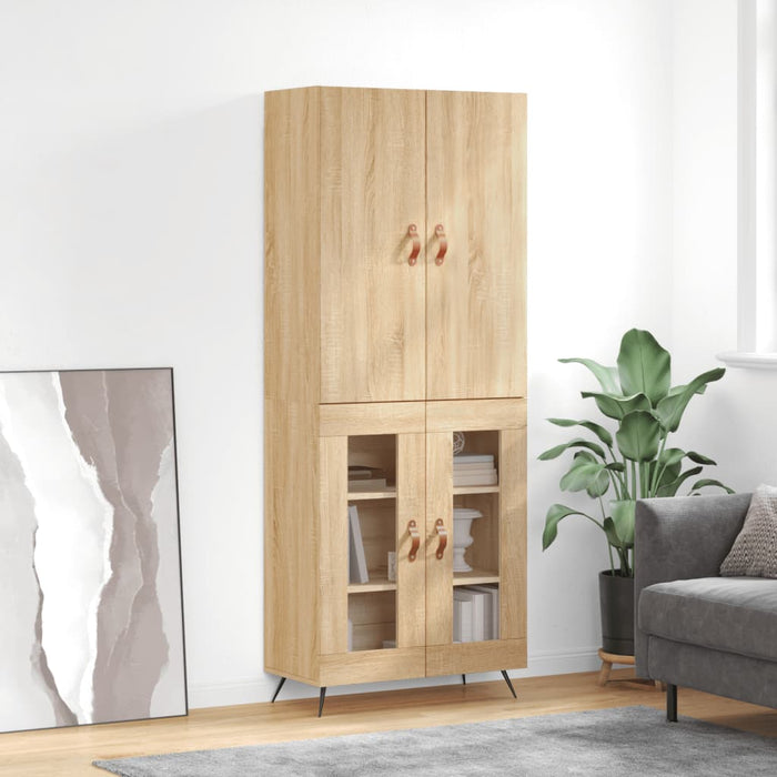 Dulap înalt, stejar sonoma, 69,5x34x180 cm, lemn compozit WALTI