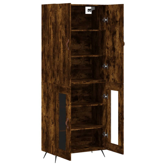Dulap înalt, stejar fumuriu, 69,5x34x180, lemn compozit WALTI