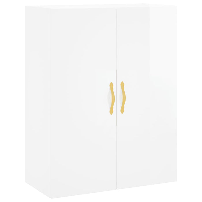 Dulap înalt, alb extralucios, 69,5x34x180 cm, lemn compozit WALTI