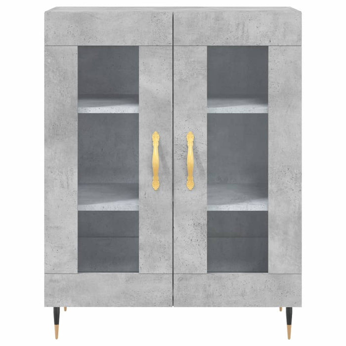 Dulap înalt, gri beton, 69,5x34x180, lemn compozit WALTI