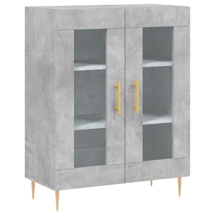 Dulap înalt, gri beton, 69,5x34x180, lemn compozit WALTI
