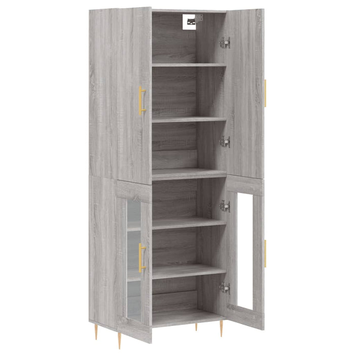 Dulap înalt, gri sonoma, 69,5x34x180 cm, lemn compozit WALTI