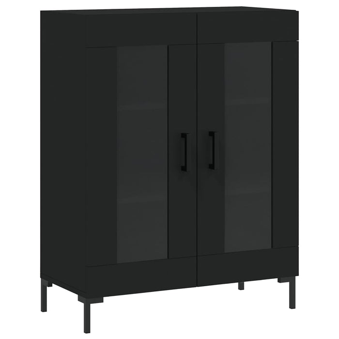 Dulap înalt, negru, 69,5x34x180 cm, lemn compozit WALTI