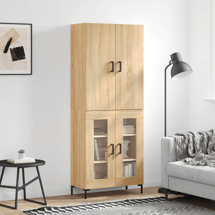 Dulap înalt, stejar sonoma, 69,5x34x180 cm, lemn compozit WALTI