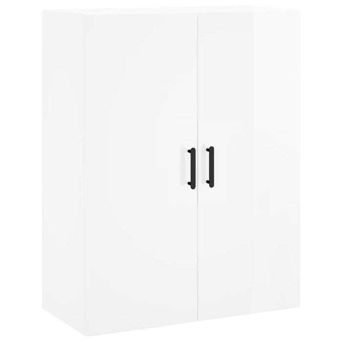 Dulap înalt, alb extralucios, 69,5x34x180 cm, lemn compozit WALTI