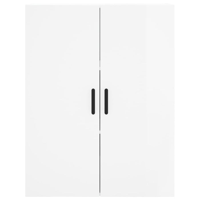 Dulap înalt, alb extralucios, 69,5x34x180 cm, lemn compozit WALTI