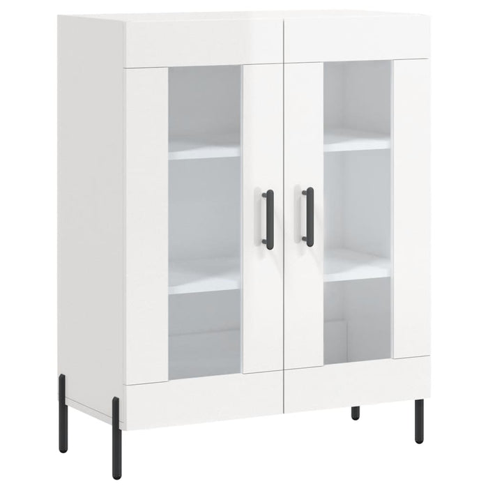 Dulap înalt, alb extralucios, 69,5x34x180 cm, lemn compozit WALTI