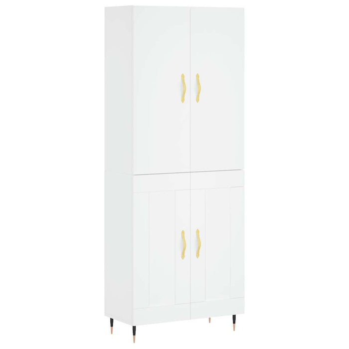 Dulap înalt, alb, 69,5x34x180 cm, lemn compozit - WALTI WALTI