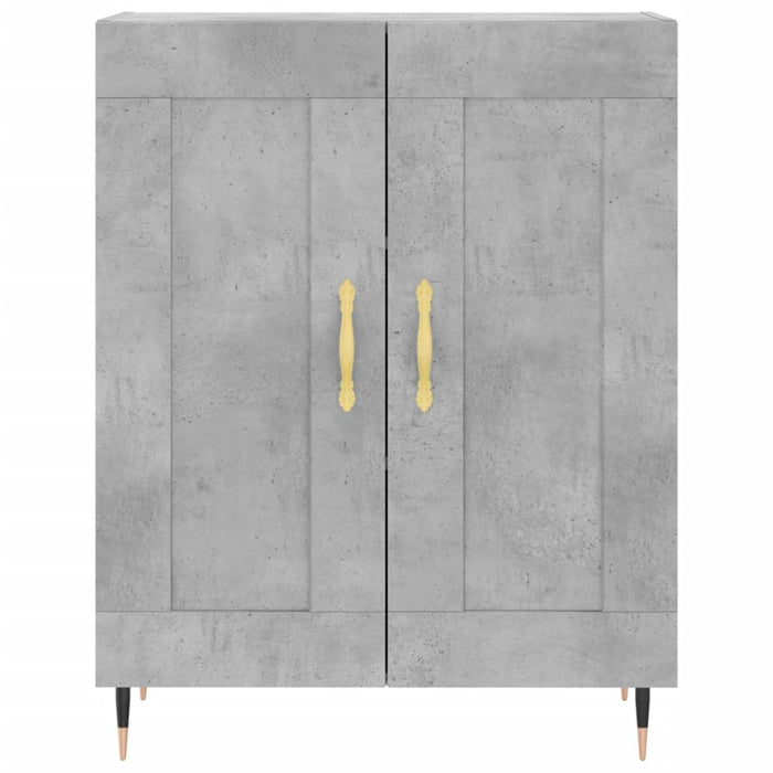 Dulap înalt, gri beton, 69,5x34x180, lemn compozit WALTI