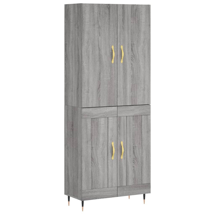 Dulap înalt, gri sonoma, 69,5x34x180 cm, lemn compozit WALTI