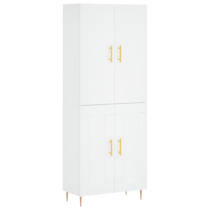 Dulap înalt, alb, 69,5x34x180 cm, lemn compozit WALTI