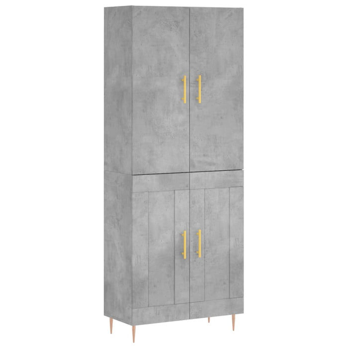 Dulap înalt, gri beton, 69,5x34x180, lemn compozit - WALTI WALTI