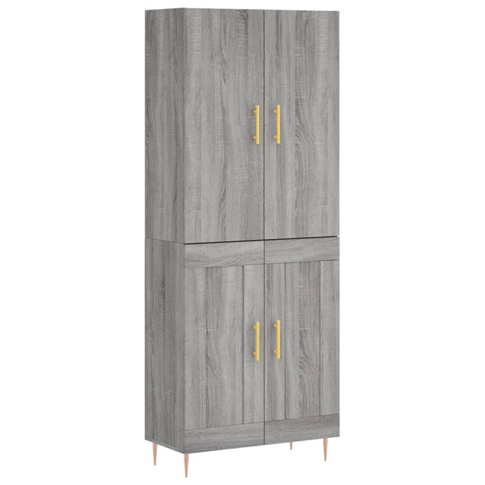 Dulap înalt, gri sonoma, 69,5x34x180 cm, lemn compozit WALTI