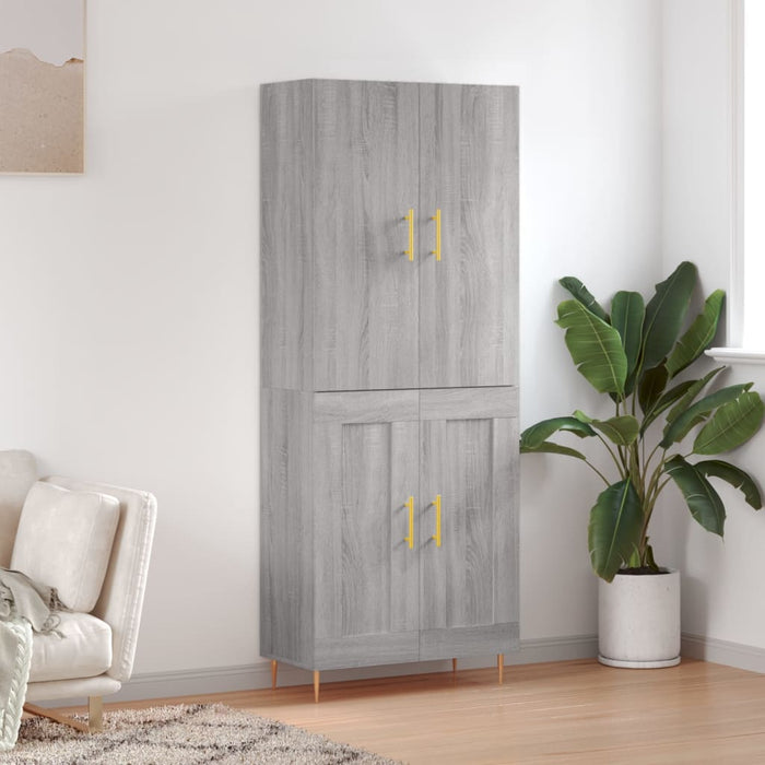 Dulap înalt, gri sonoma, 69,5x34x180 cm, lemn compozit WALTI