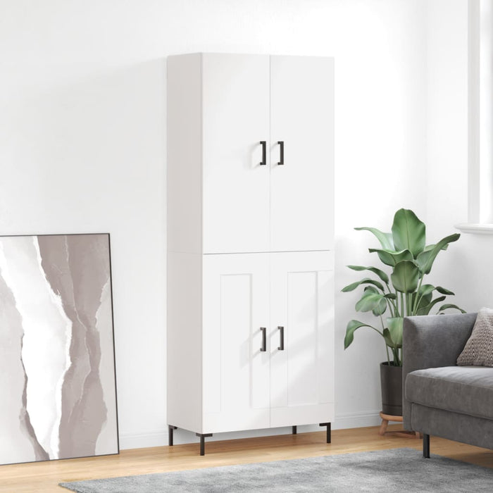 Dulap înalt, alb, 69,5x34x180 cm, lemn compozit WALTI