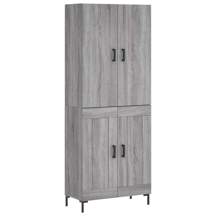 Dulap înalt, gri sonoma, 69,5x34x180 cm, lemn compozit WALTI