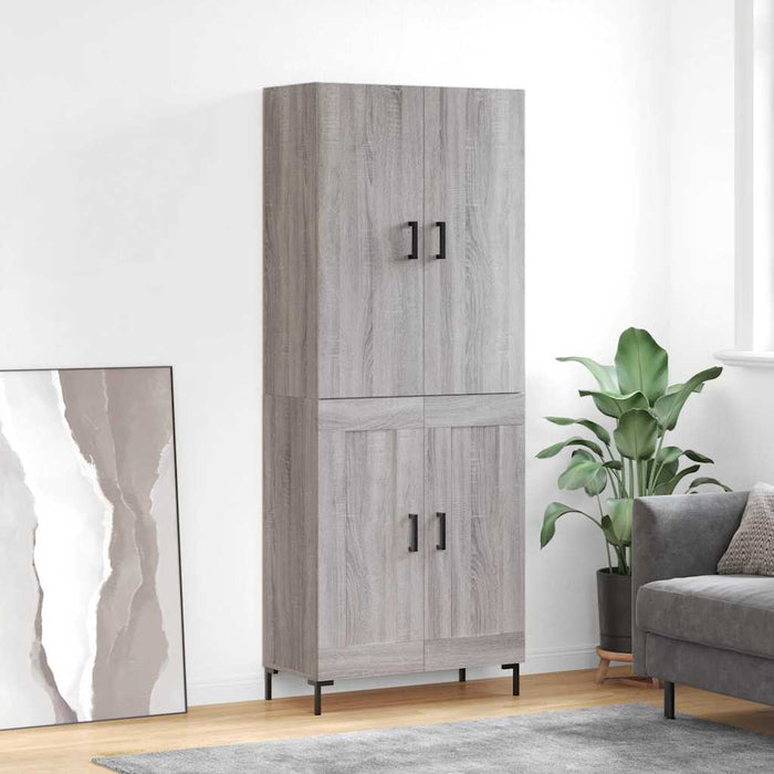Dulap înalt, gri sonoma, 69,5x34x180 cm, lemn compozit WALTI