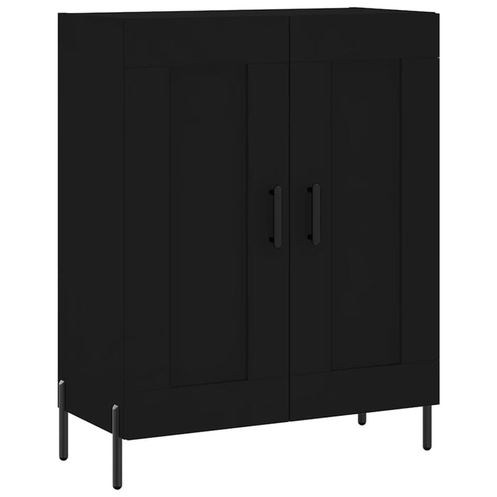 Dulap înalt, negru, 69,5x34x180 cm, lemn compozit WALTI