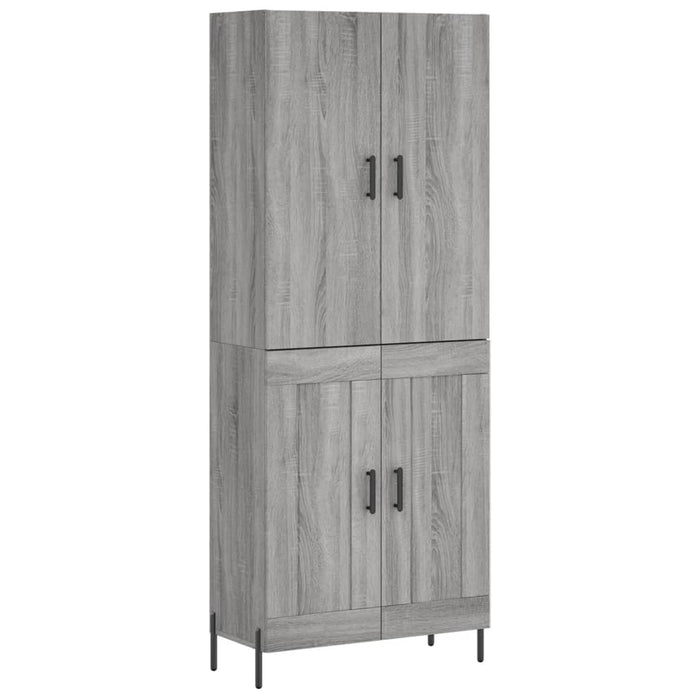 Dulap înalt, gri sonoma, 69,5x34x180 cm, lemn compozit WALTI