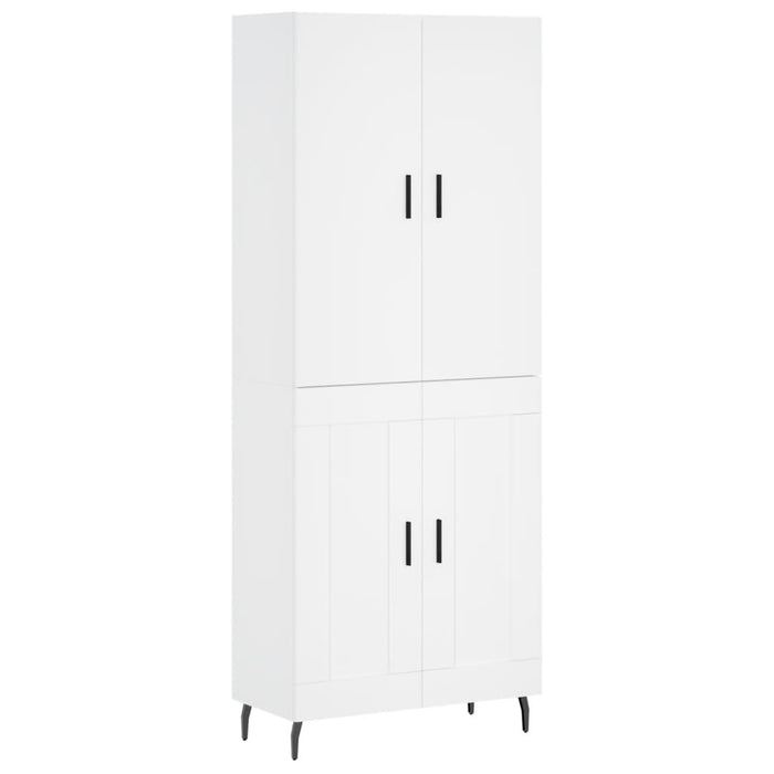 Dulap înalt, alb, 69,5x34x180 cm, lemn compozit WALTI