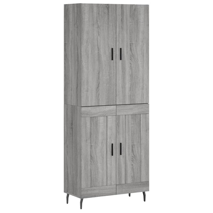 Dulap înalt, gri sonoma, 69,5x34x180 cm, lemn compozit - WALTI WALTI