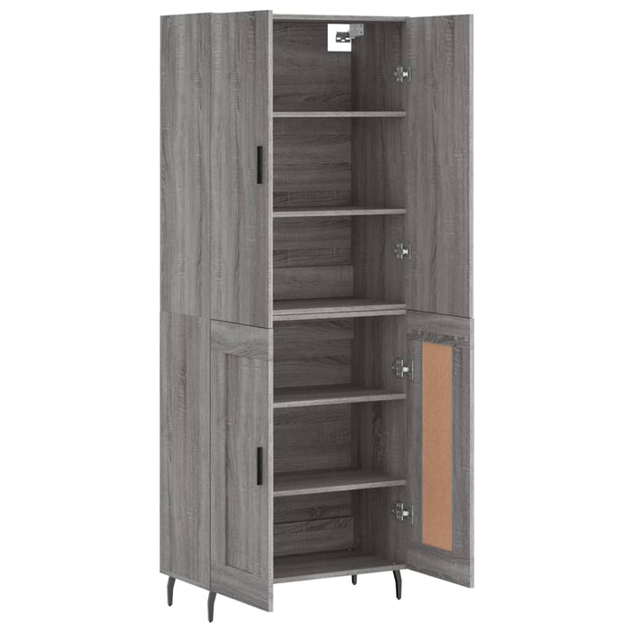 Dulap înalt, gri sonoma, 69,5x34x180 cm, lemn compozit - WALTI WALTI