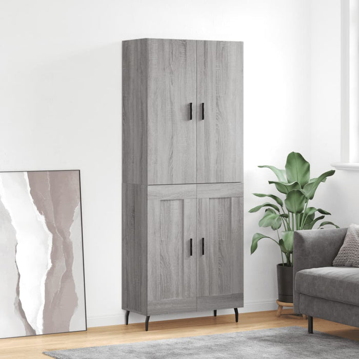 Dulap înalt, gri sonoma, 69,5x34x180 cm, lemn compozit - WALTI WALTI
