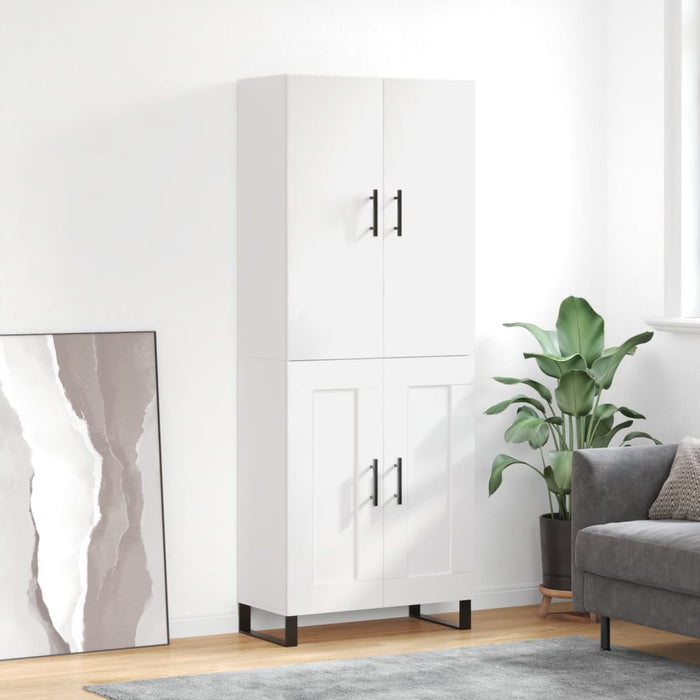 Dulap înalt, alb, 69,5x34x180 cm, lemn compozit - WALTI WALTI