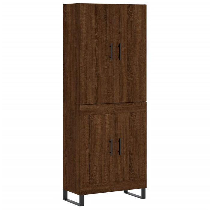 Dulap înalt, stejar maro, 69,5x34x180 cm, lemn compozit WALTI