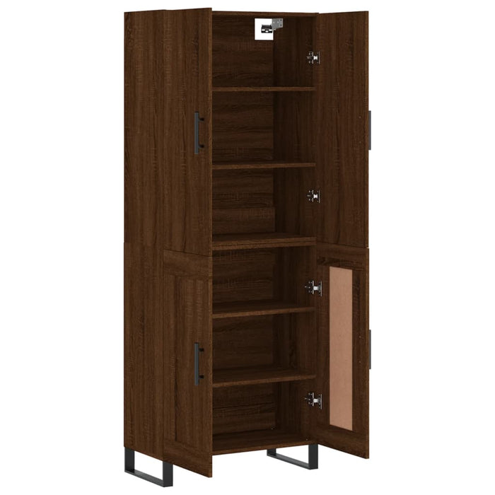 Dulap înalt, stejar maro, 69,5x34x180 cm, lemn compozit WALTI