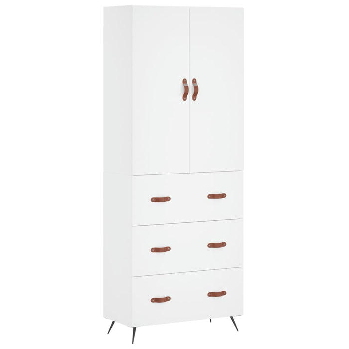 Dulap înalt, alb, 69,5x34x180 cm, lemn compozit - WALTI WALTI
