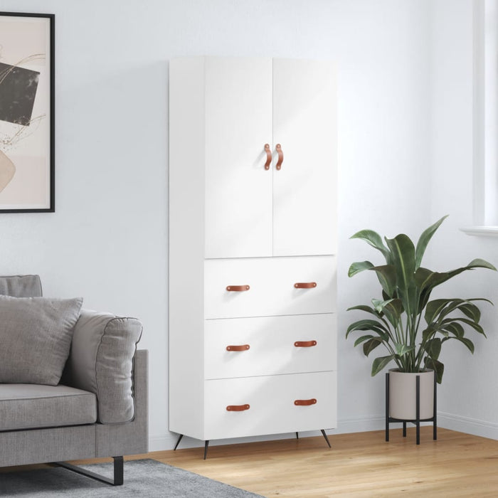 Dulap înalt, alb, 69,5x34x180 cm, lemn compozit - WALTI WALTI