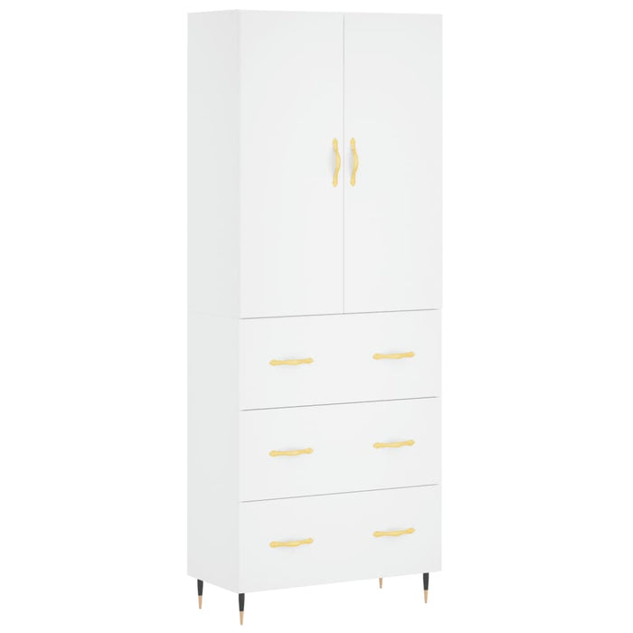 Dulap înalt, alb, 69,5x34x180 cm, lemn compozit WALTI